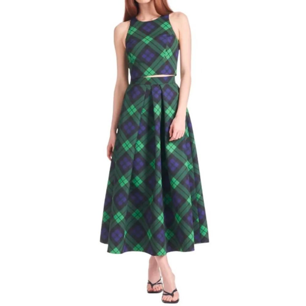 Sachin & Babi Leighton Maxi Skirt Set Neo Tartan Tunic Lexie Top Women's Size 6